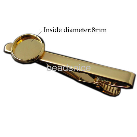 Tie Clip with 16mm blank bezel cups many color for choose  Tie Clip Supply for resin  polymer clay 16mm glass dome